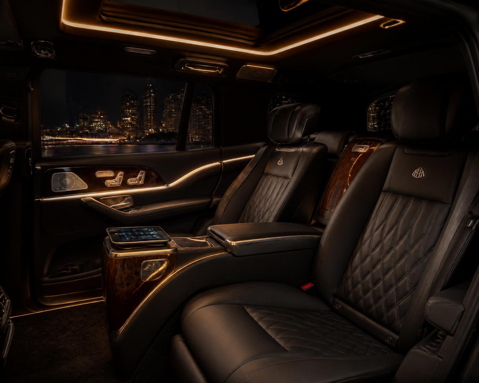 Quiet interior cabin of a BlackX VIP vehicle